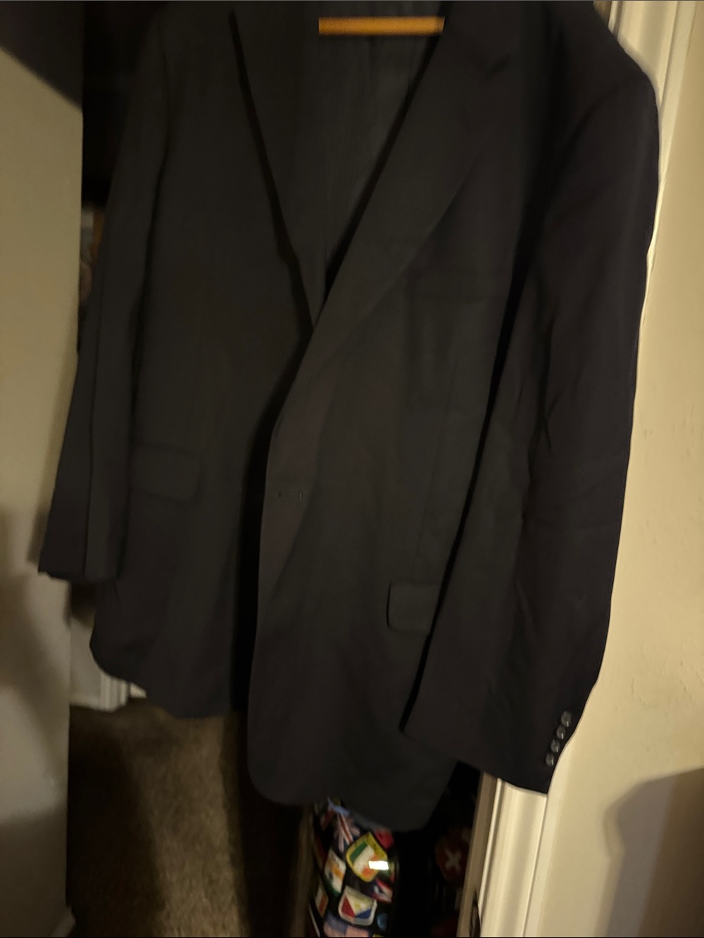 Stafford Men's Dark Blue Navy nearly black Sport Coat Like New
